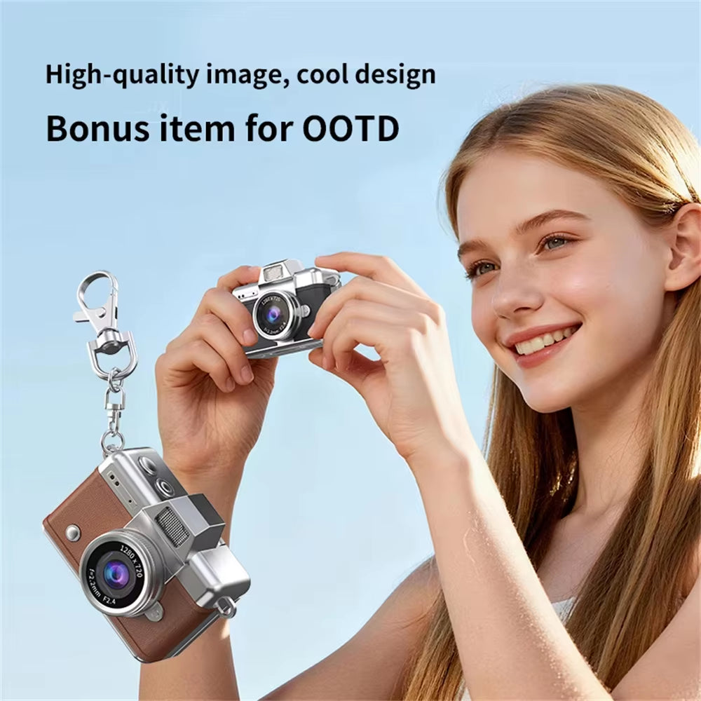 Thumb Keychain Camera 1.47 Inch Flip Screen Retro CCD Mini Digital Camera HD Very Small Camcorder Video Recorder
