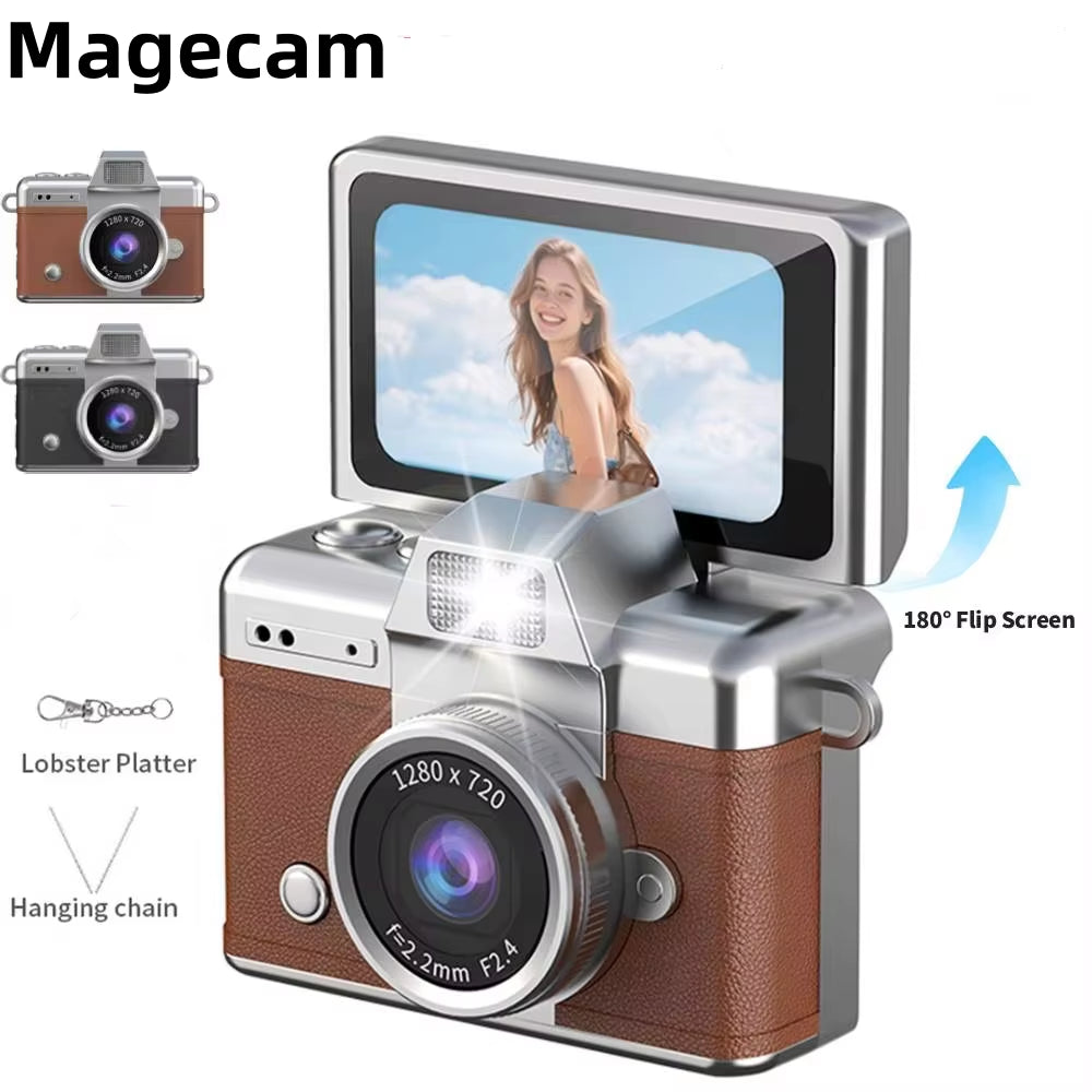 Thumb Keychain Camera 1.47 Inch Flip Screen Retro CCD Mini Digital Camera HD Very Small Camcorder Video Recorder