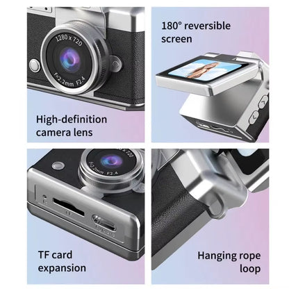 Thumb Keychain Camera 1.47 Inch Flip Screen Retro CCD Mini Digital Camera HD Very Small Camcorder Video Recorder