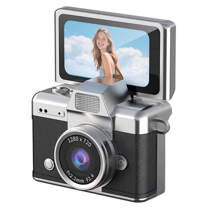 Thumb Keychain Camera 1.47 Inch Flip Screen Retro CCD Mini Digital Camera HD Very Small Camcorder Video Recorder